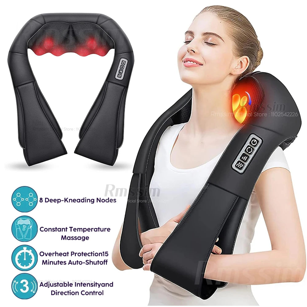 GlowRelaxa Shiatsu Heat Neck Massager